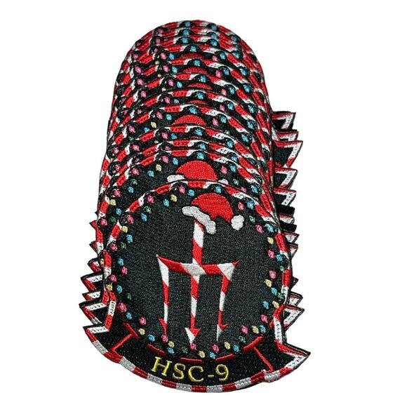 Lot of 25 HSC-9 Trident Christmas Patches 4" NEW - Picture 2 of 2